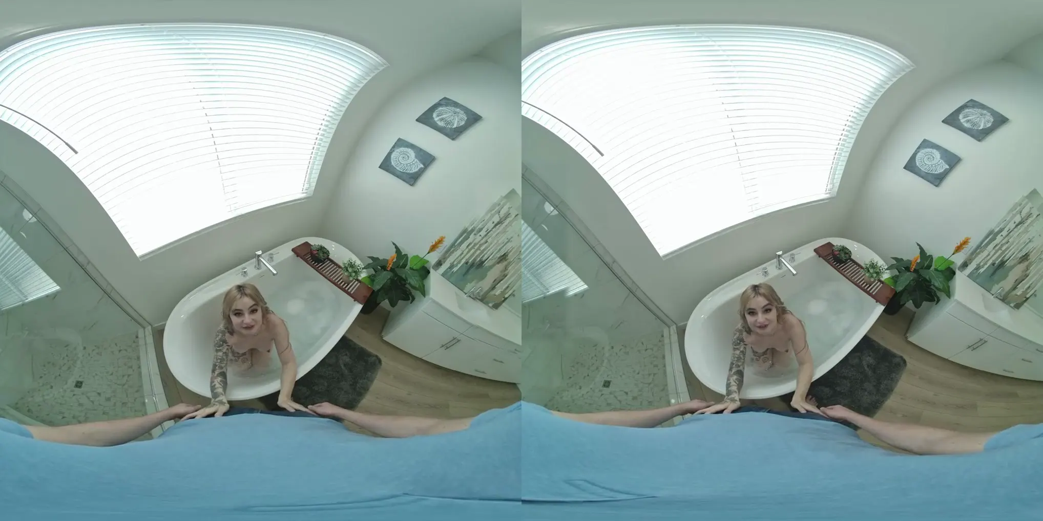 Moment at 00:26 in Stevie Moon&rsquo_s Bath Surprise Anal