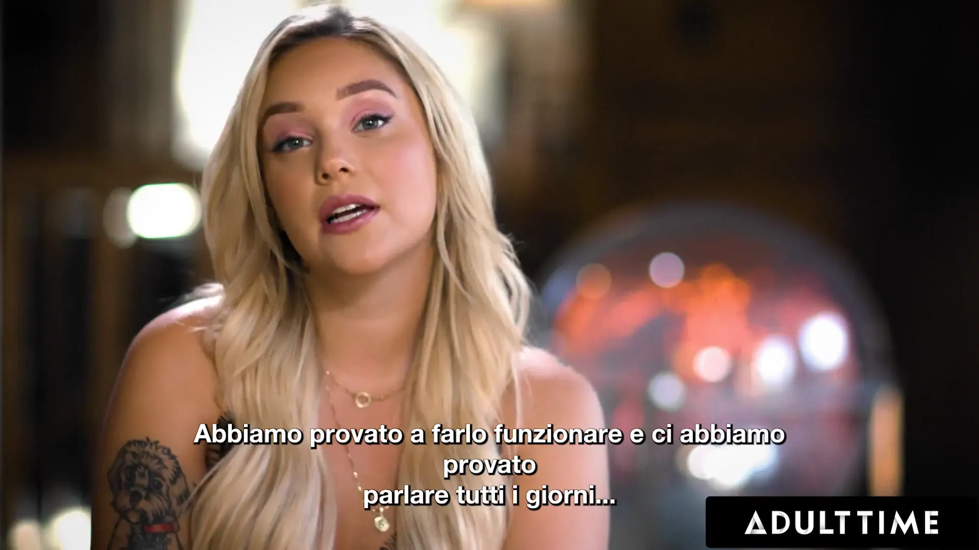 Moment at 01:39 in ADULT TIME - Straight Kali Roses Begs Lesbian Bestie Violet Myers For Lesbian Sex! ITALIAN SUBTITLES