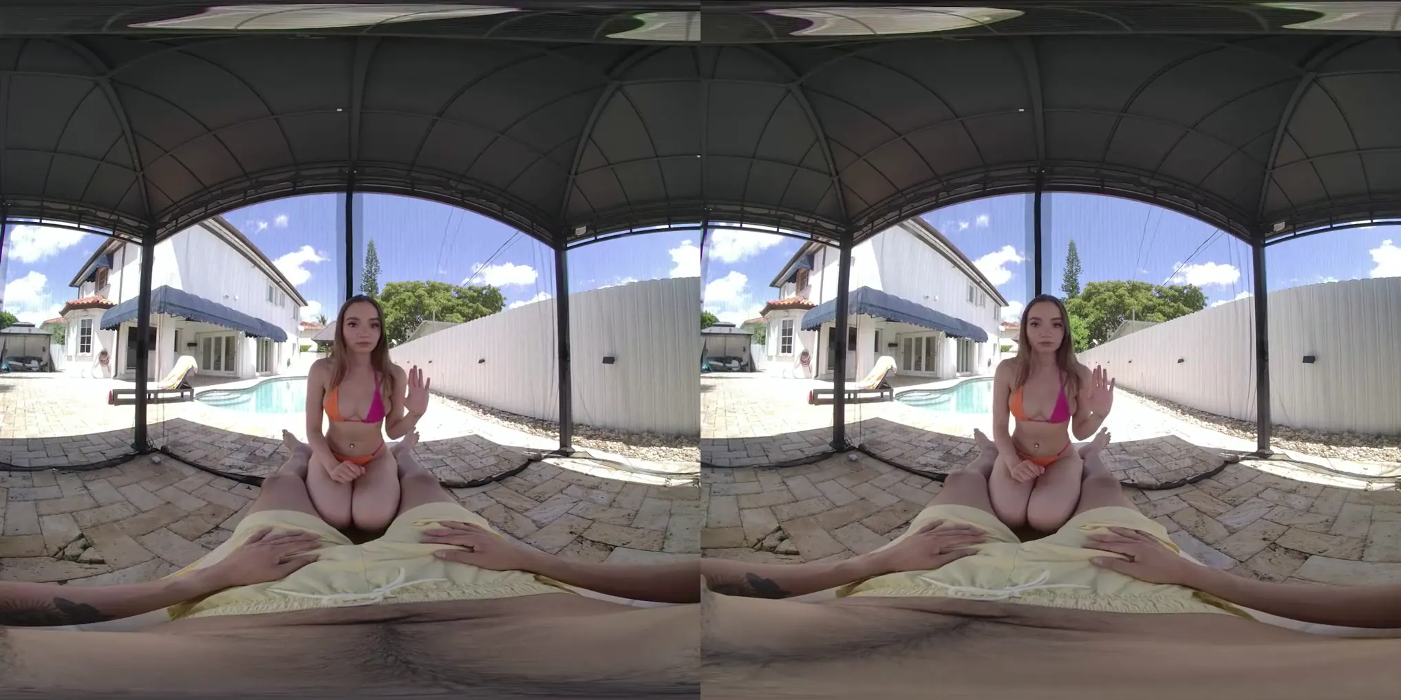 Moment at 00:31 in Poolside with Stepsister Selina Imai
