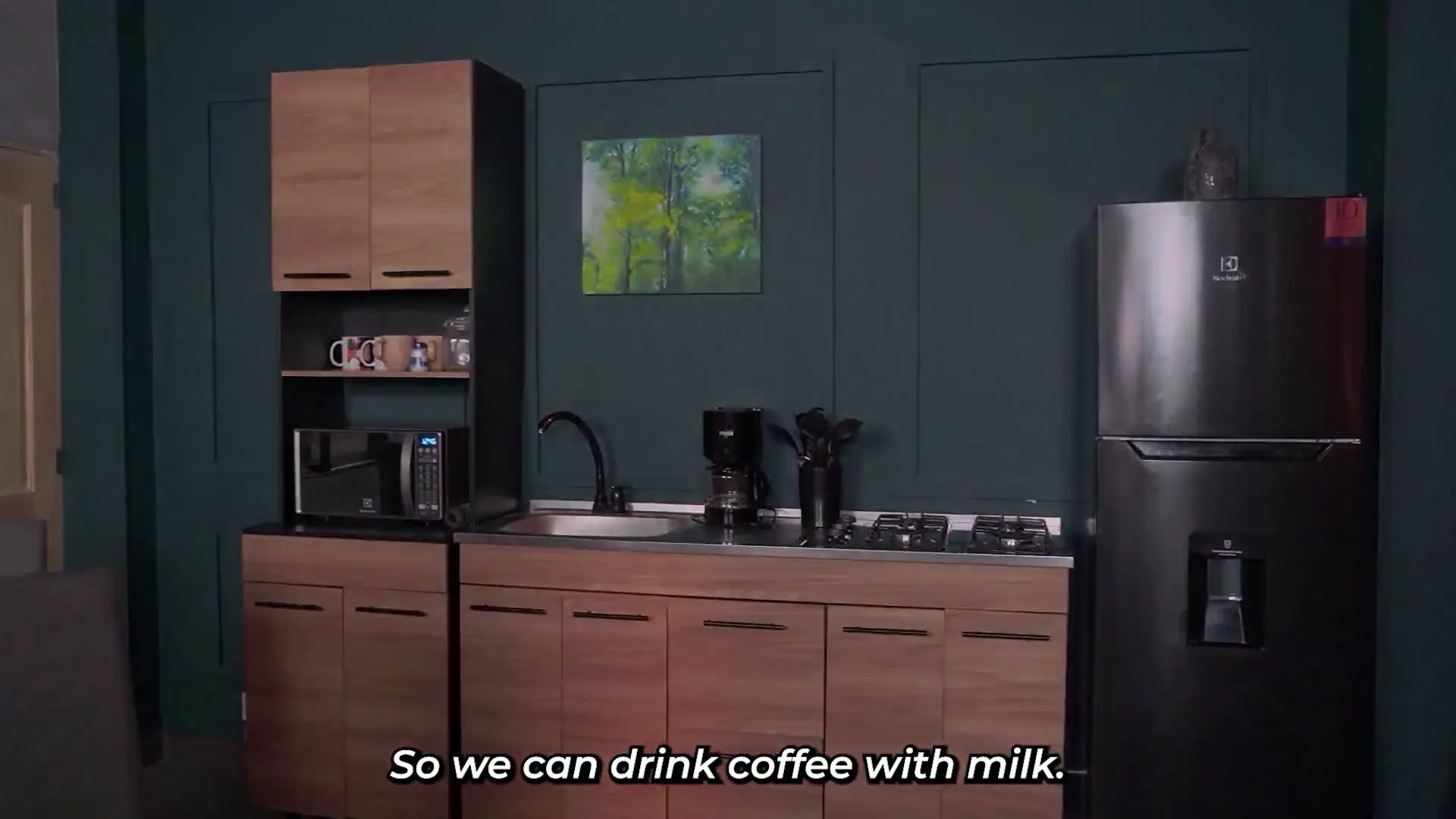 Moment at 17:43 in I ask my neighbor for sugar and in return I receive his delicious milk.