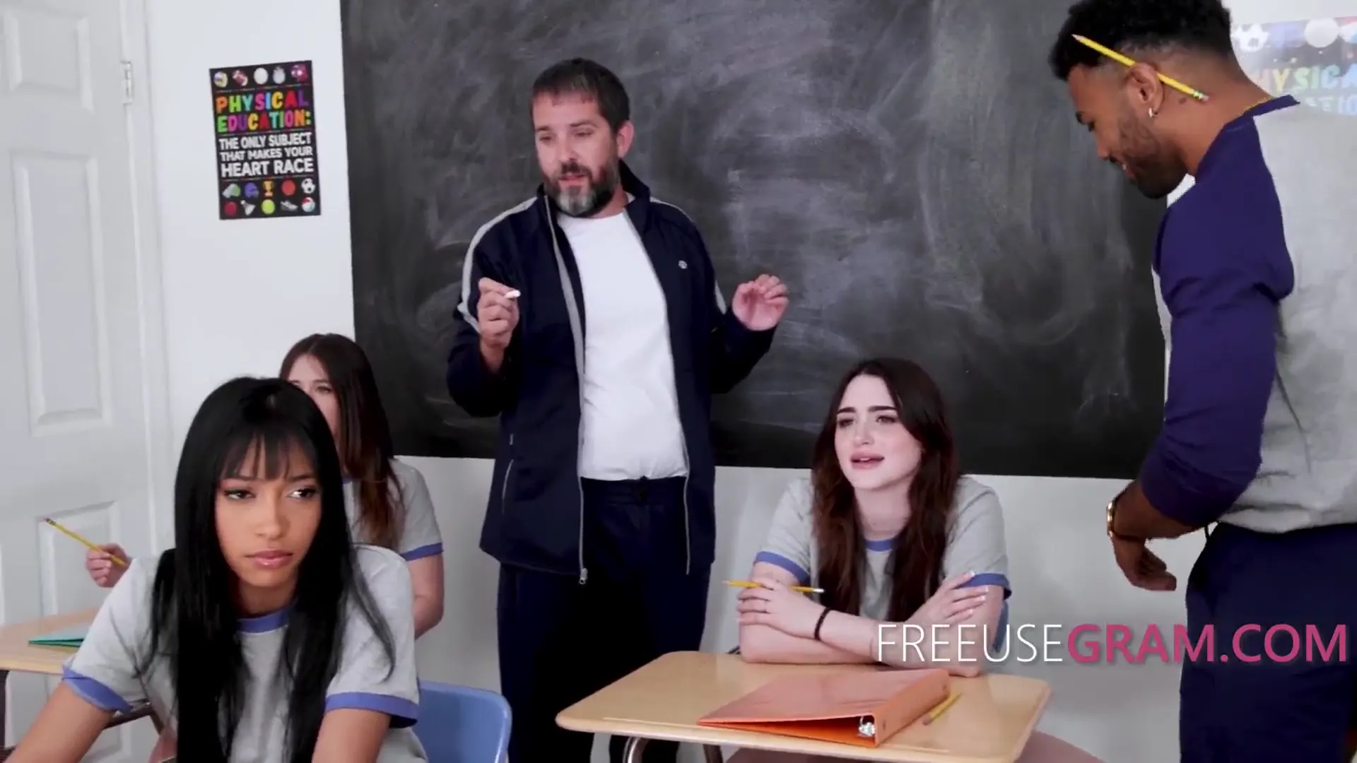 Moment at 00:53 in Time Freeze Lets Freeuse Rewrite The Classroom Rules
