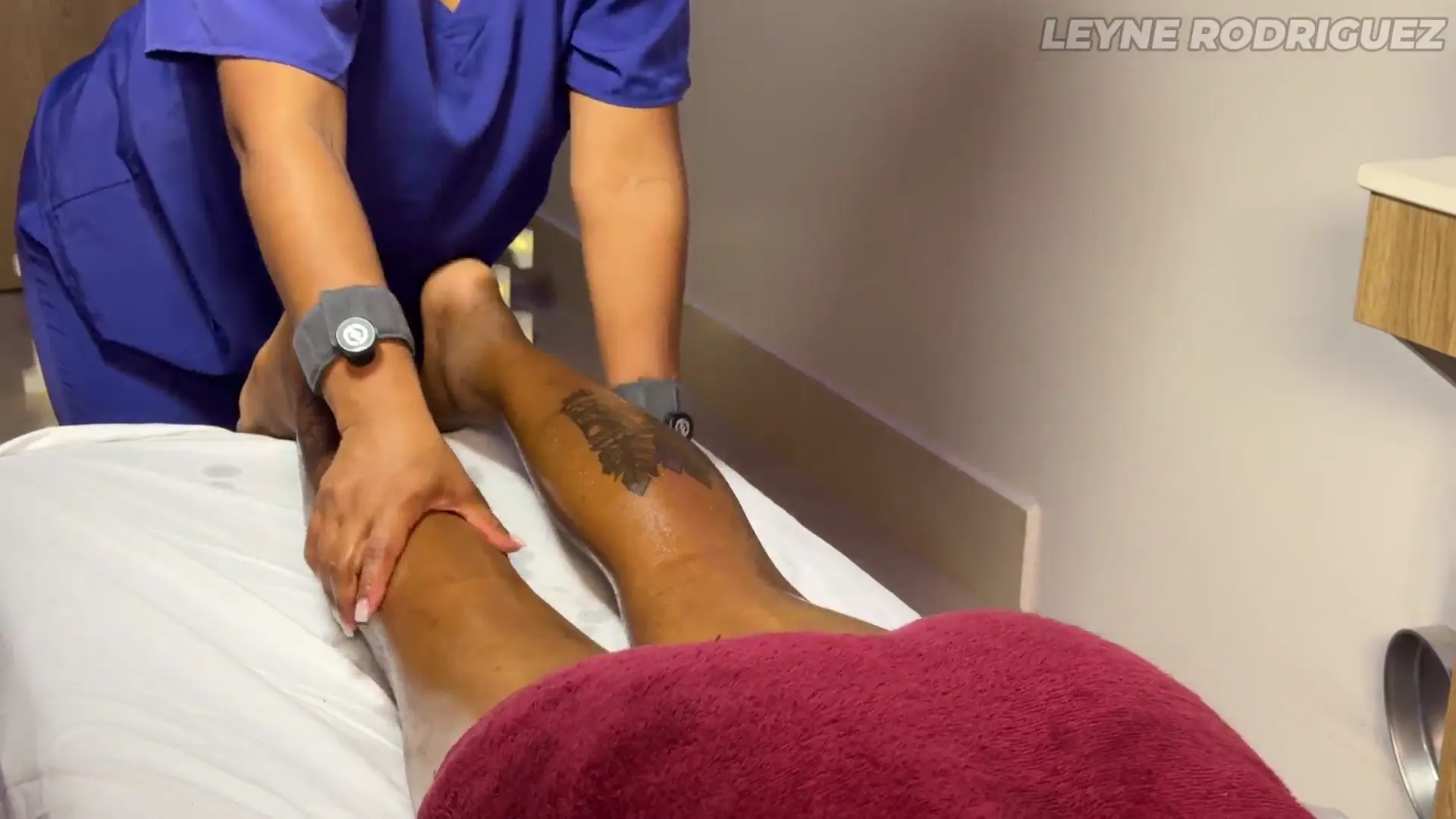Moment at 04:12 in Leyne Rodriguez - Mindful Touch &amp_ Stress Reducing Massage Session
