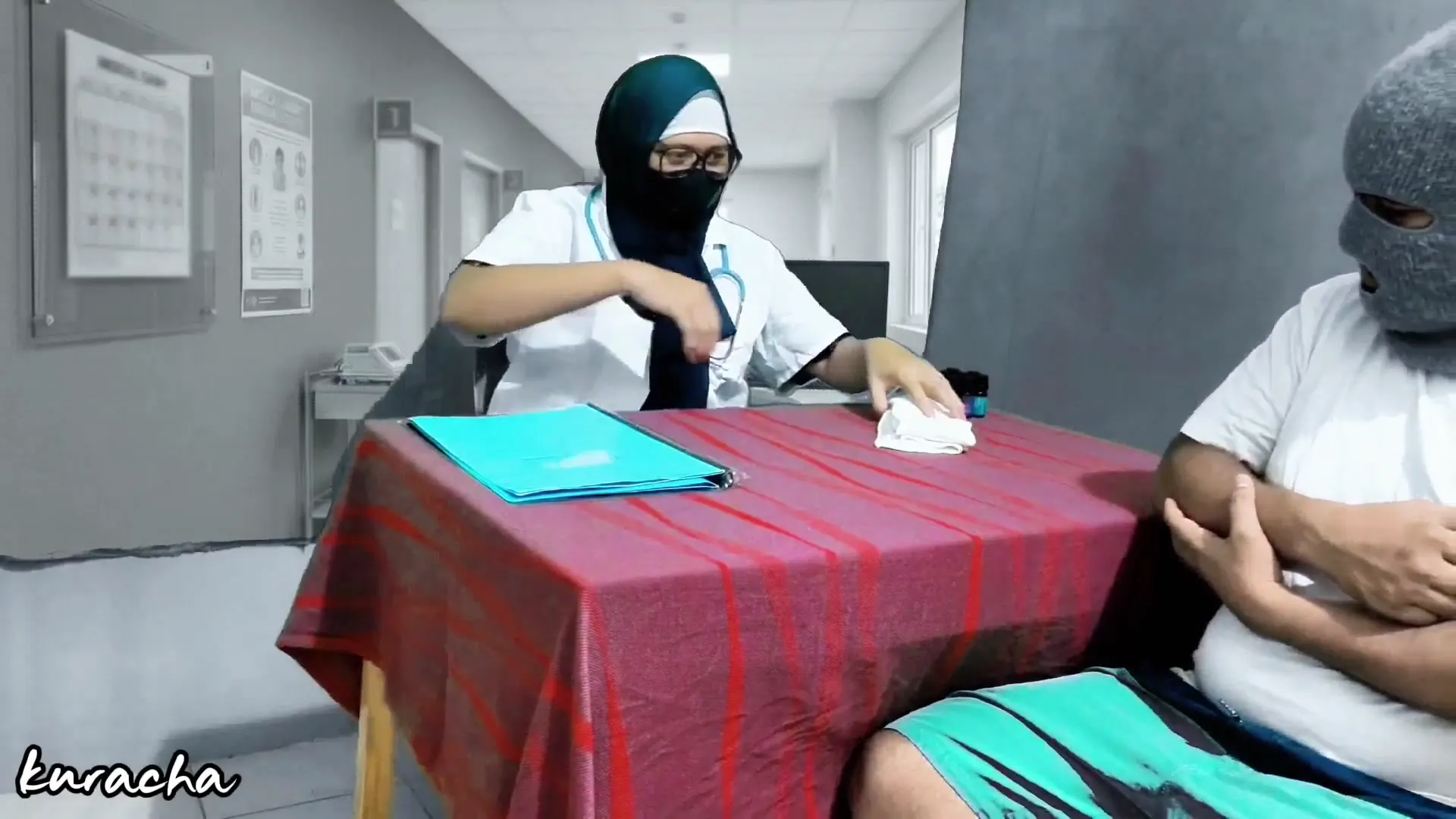 Preview for Arabic Doctor allowing her Patient to touch her Boobs