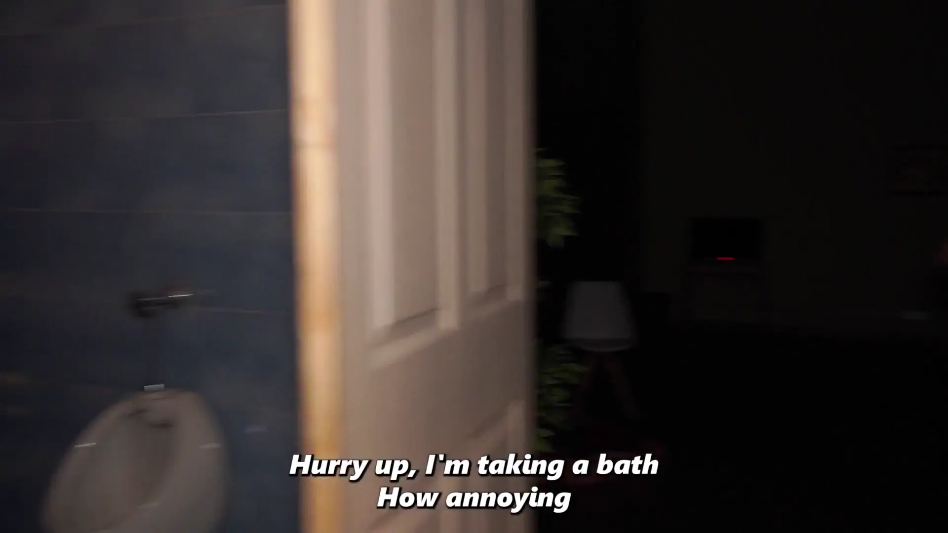Moment at 01:37 in Stepson wants to sleep with his busty stepmother, so he plays a prank on her.