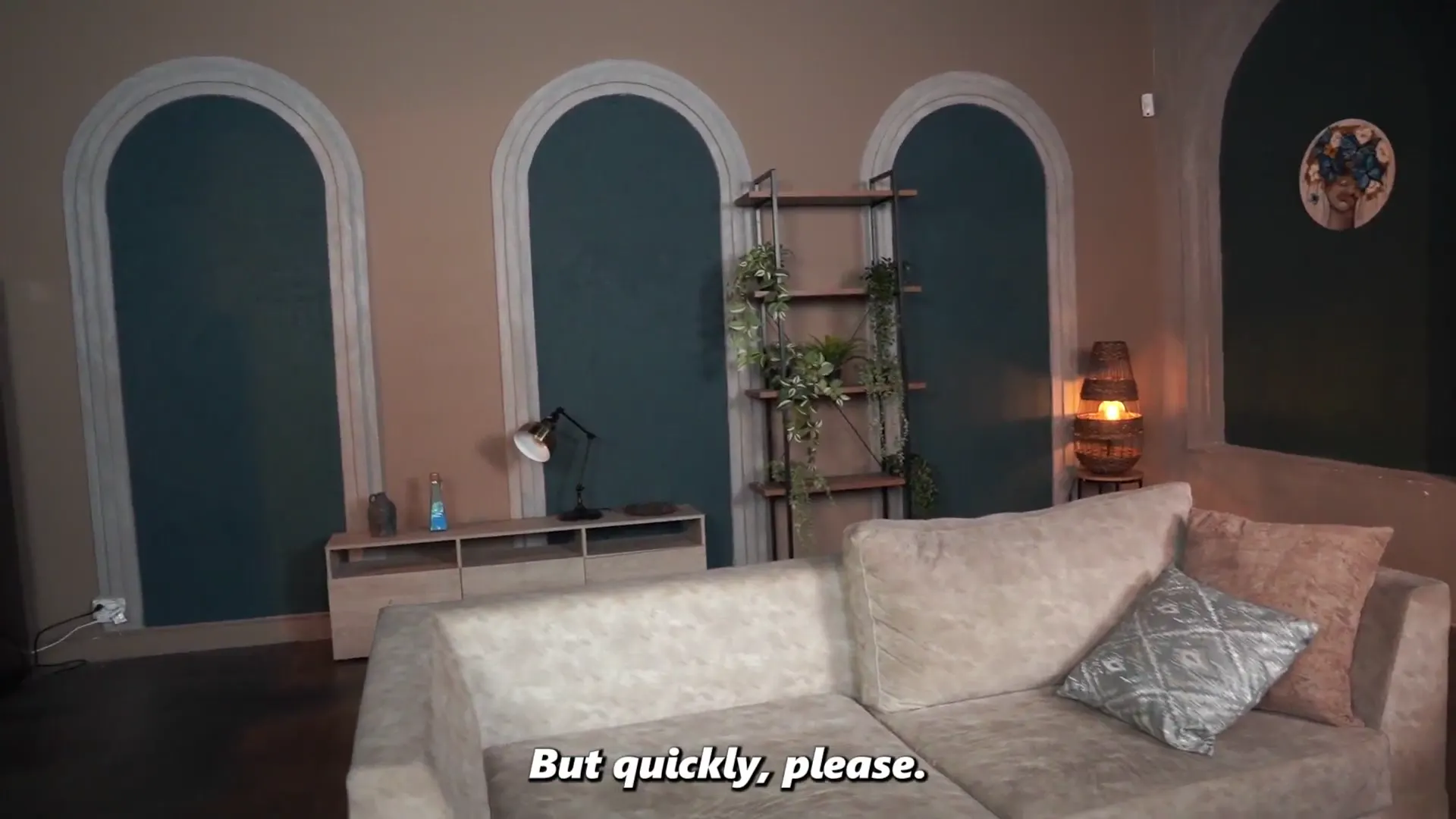 Moment at 12:39 in Stepson wants to sleep with his busty stepmother, so he plays a prank on her.