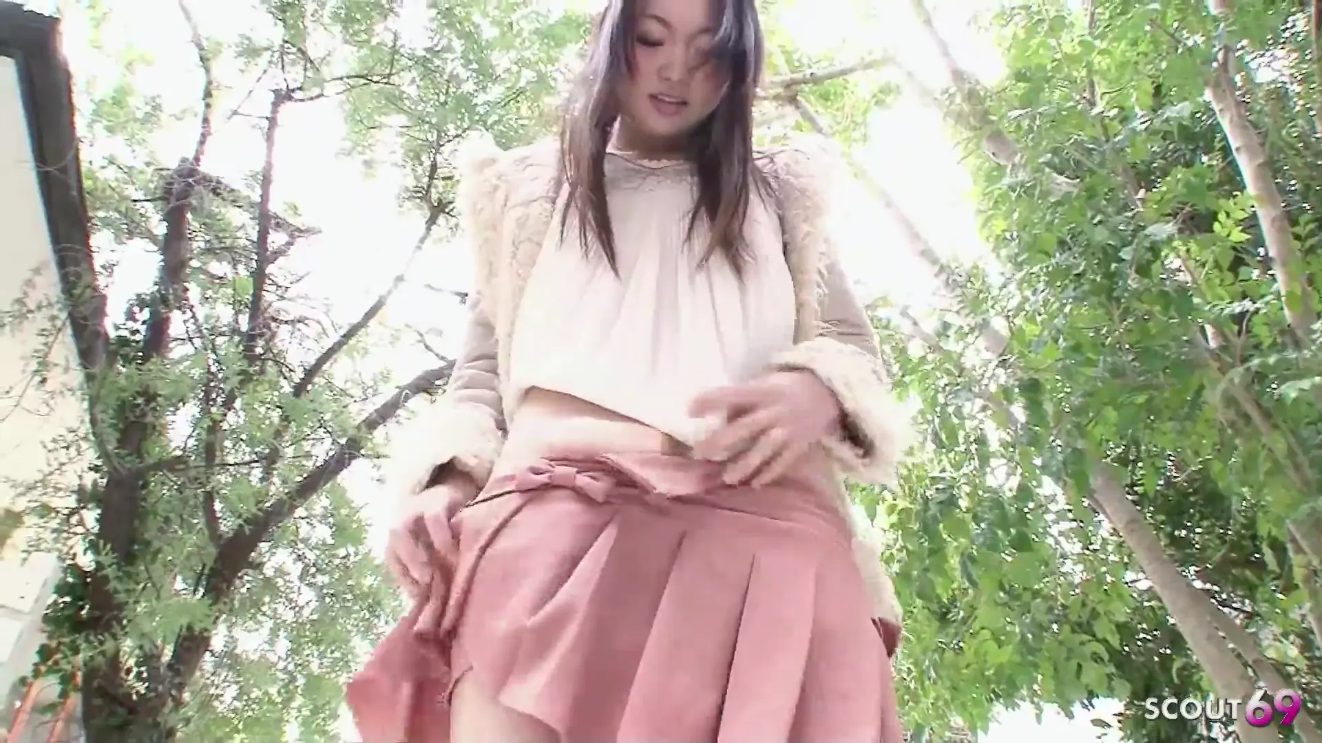 Preview for Petite Japanese Girl seduce to Risky Public Blowjob and get cum in Mouth at Uncensored JAV Porn