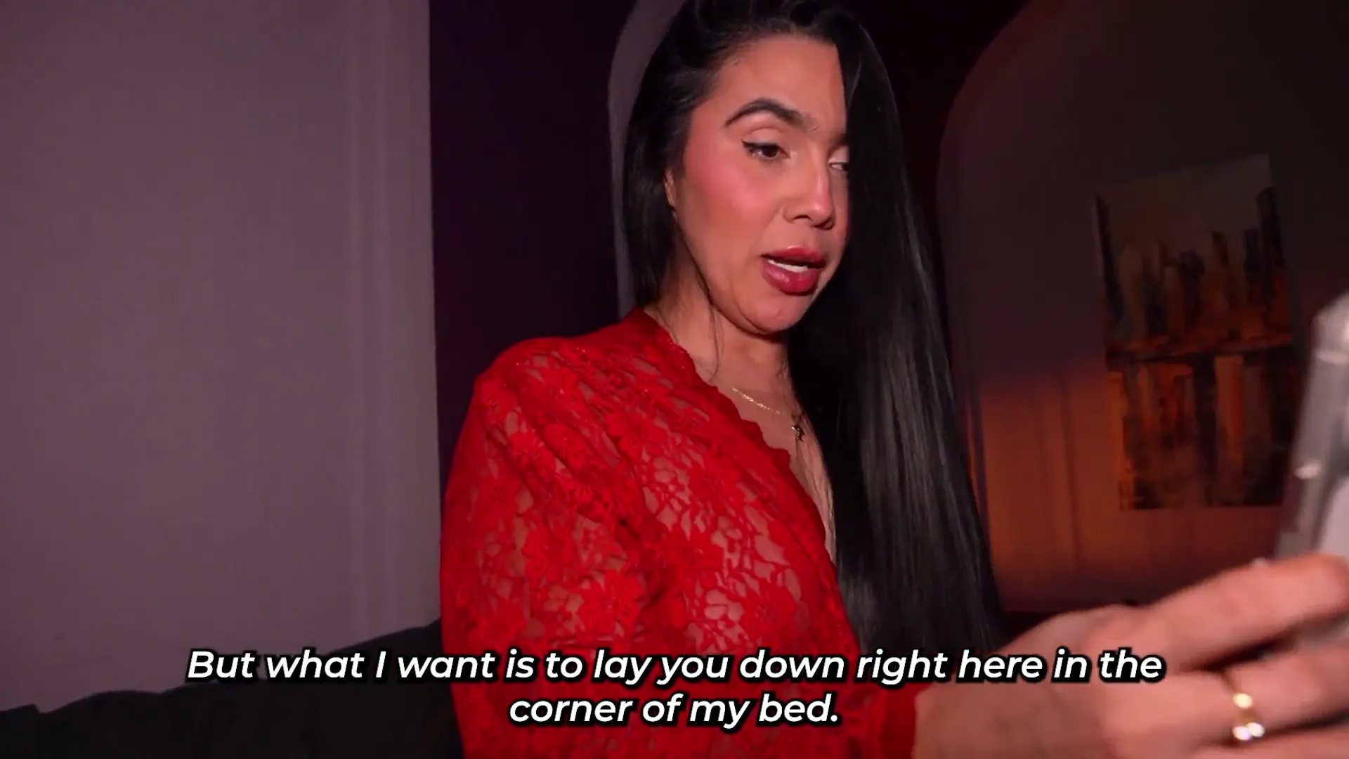 Moment at 01:07 in What happens when a curvy MILF is left alone with her stepson?