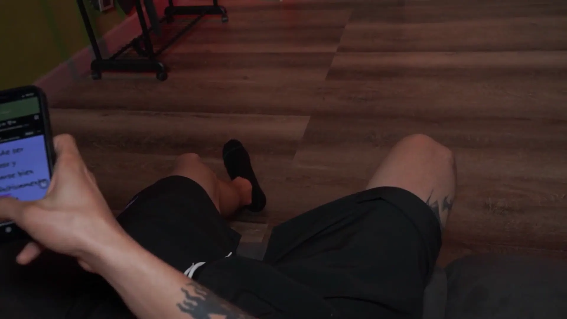 Moment at 01:17 in Sexy brunette stepsister ends up getting fucked by her muscular stepbrother while thinking it'_s VR