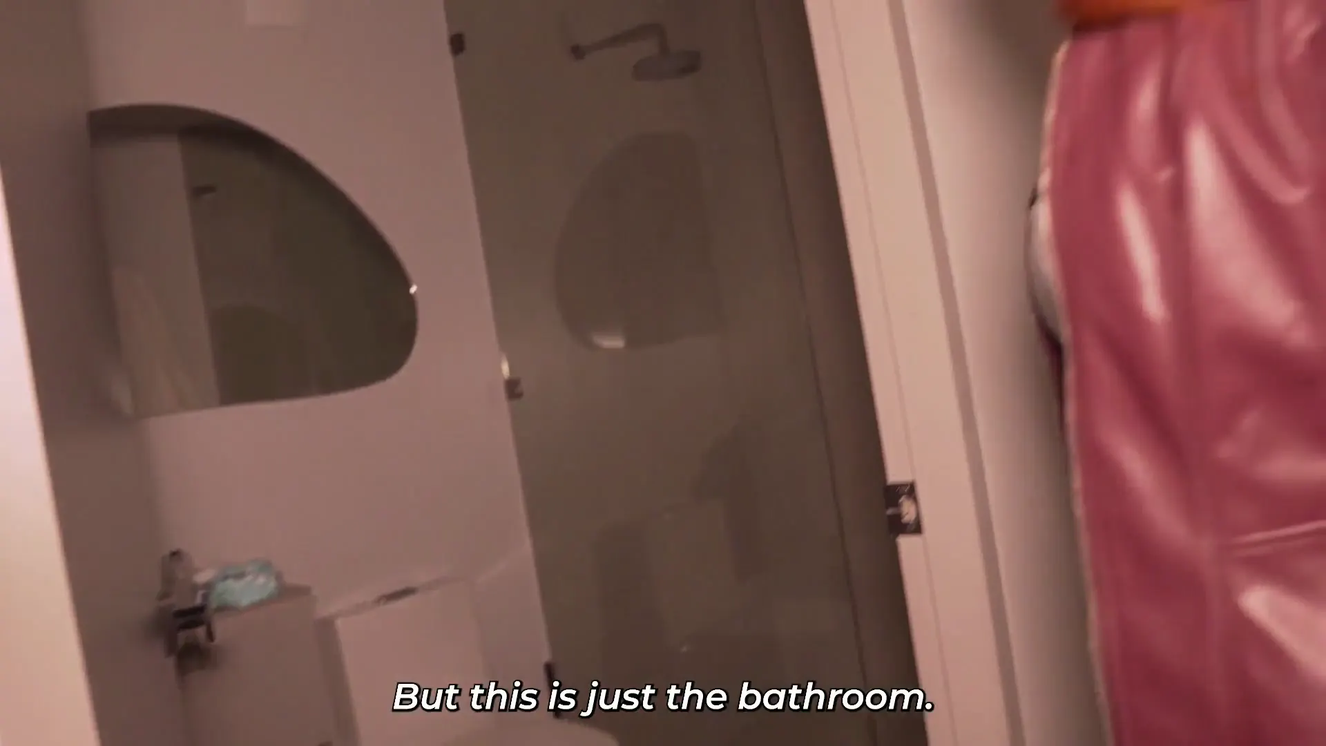 Moment at 02:38 in I share the same hotel bed with my stepmother due to a hotel error.