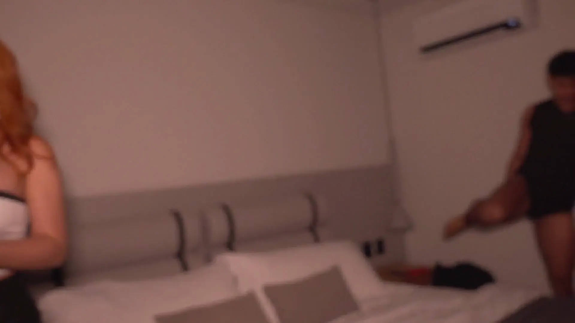 Moment at 03:14 in I share the same hotel bed with my stepmother due to a hotel error.
