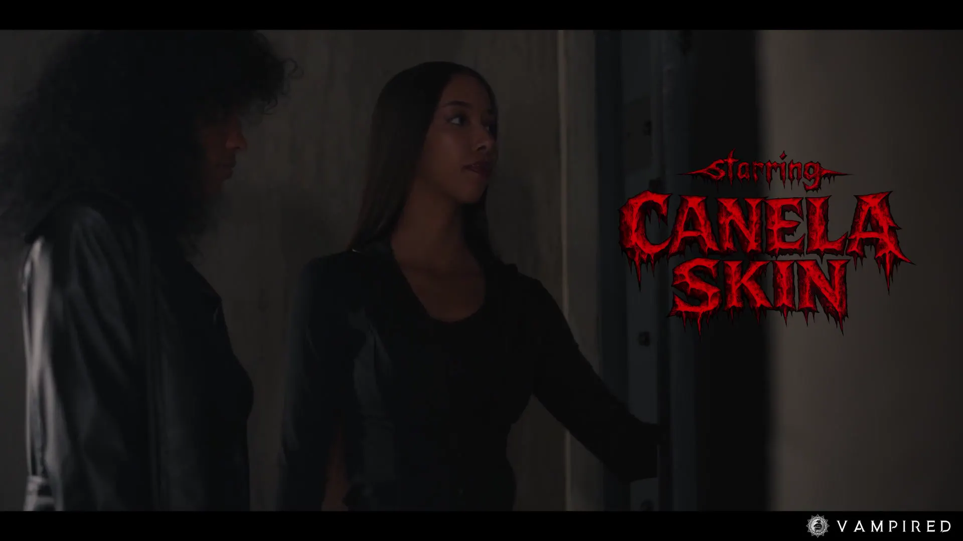Moment at 01:15 in Ebony Vampire Seduces Female Mistress - Lesbian Hardcore Fantasy