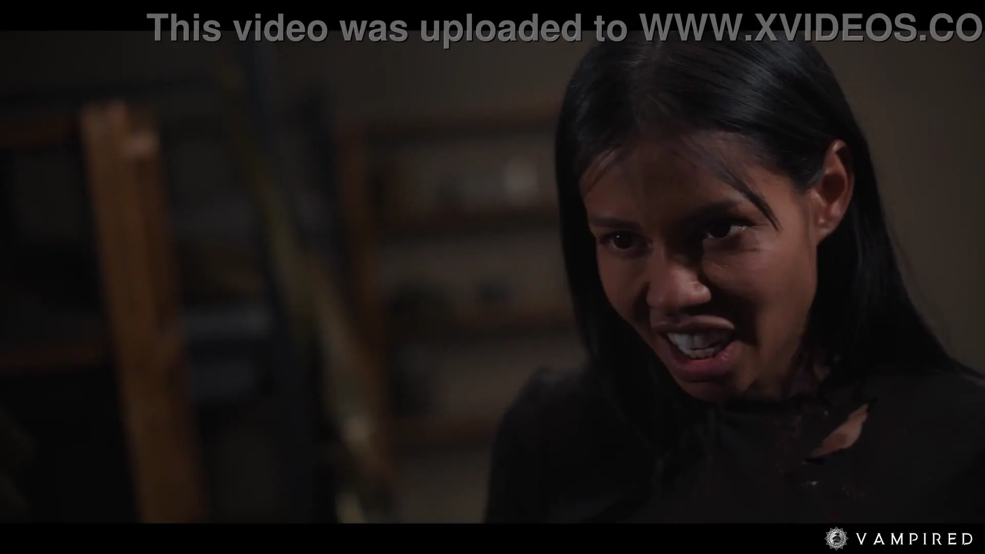 Moment at 02:48 in Ebony Vampire Seduces Female Mistress - Lesbian Hardcore Fantasy