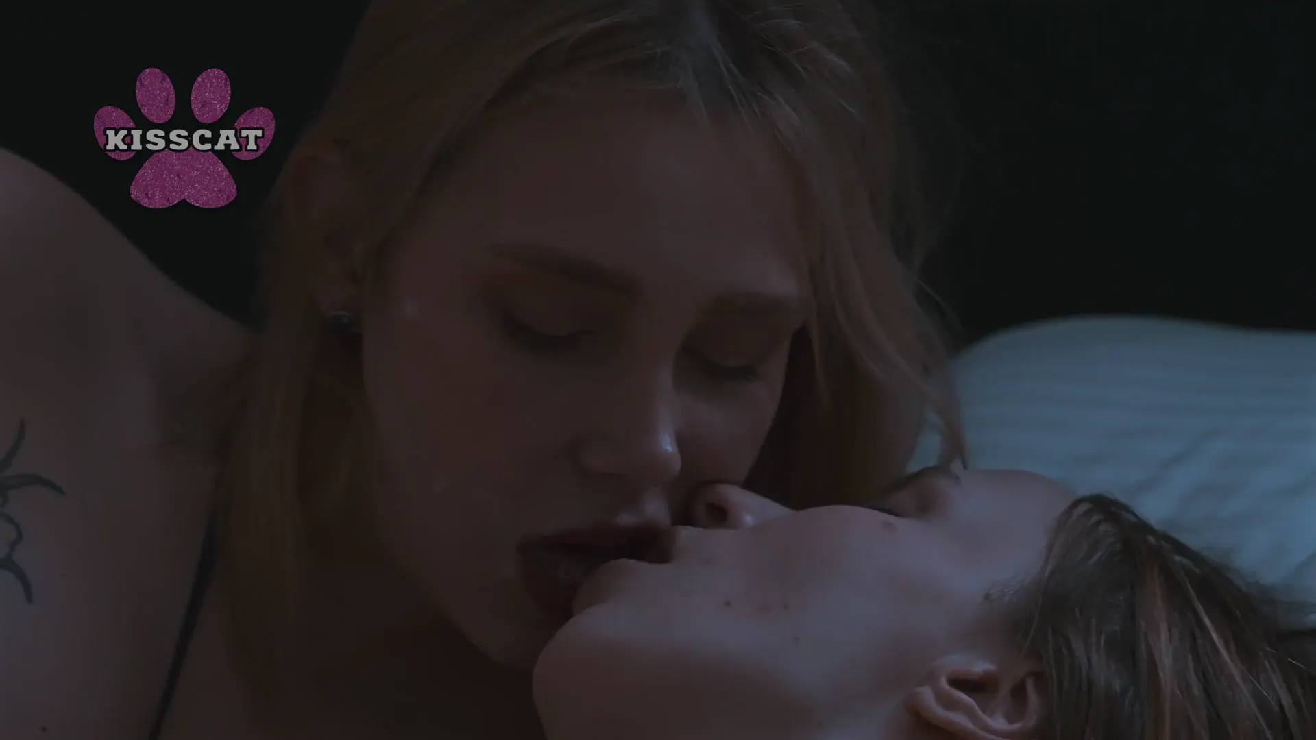 Moment at 16:39 in Shared Room Awakening! Step Mom Discovers Step Daughter in Her Bed - Kisscat &amp_ Polly Yangs