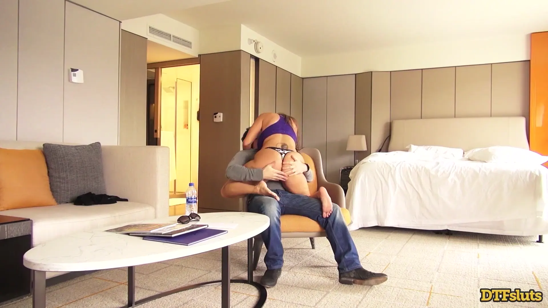 Moment at 03:58 in DTFsluts - Ava Addams takes a thick, hard cock to fill her aching pussy.