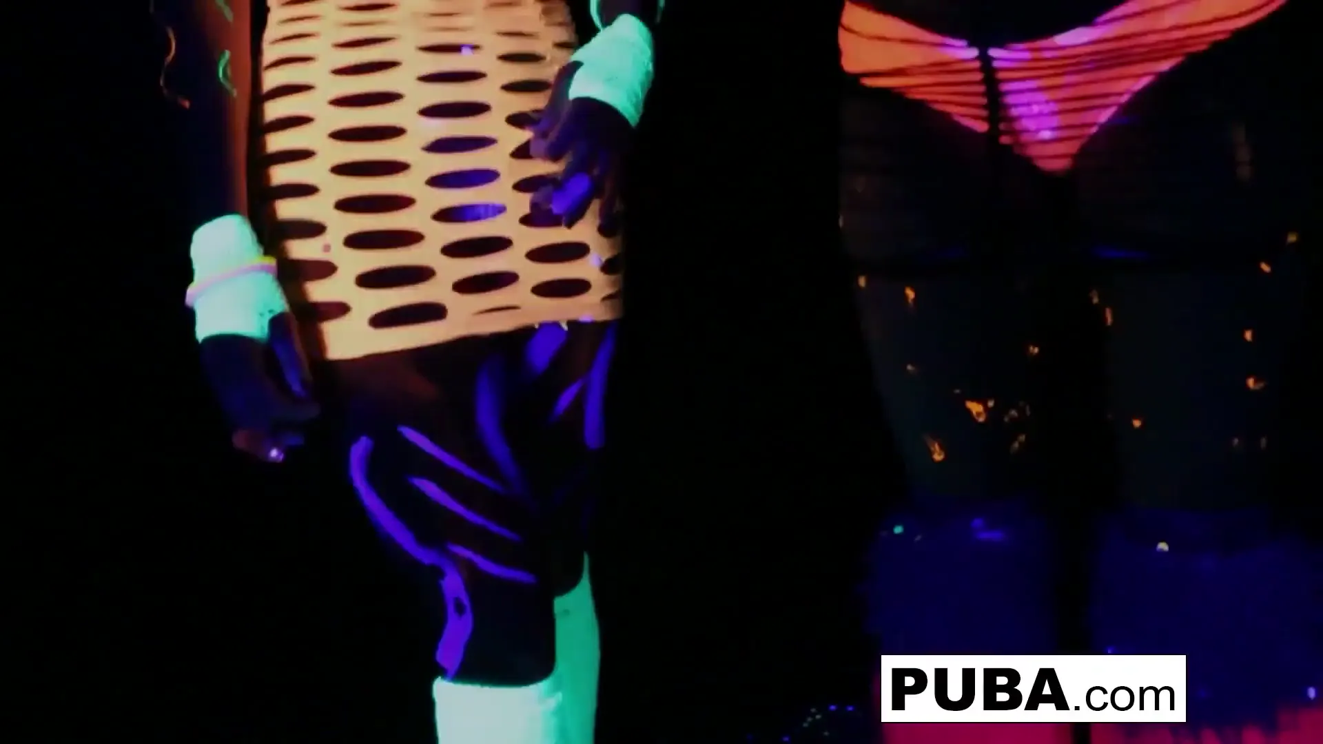Moment at 15:35 in Black Light Rainy Night with Abigal Mac &amp_ Ava Addams
