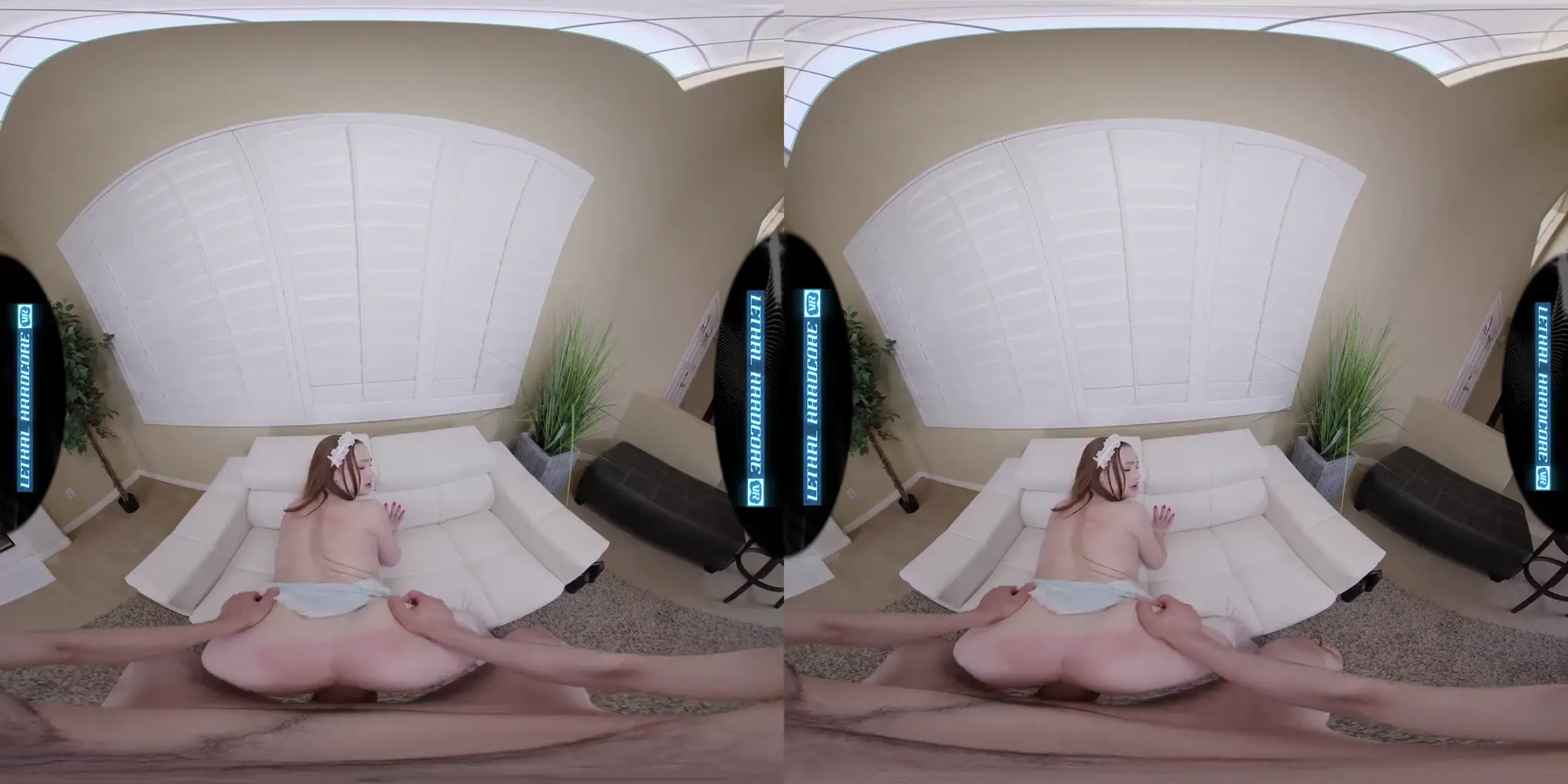 Moment at 10:27 in LETHAL HARDCORE VR - Cute Maid HARLEY LOVE Offers You ALL Her Services