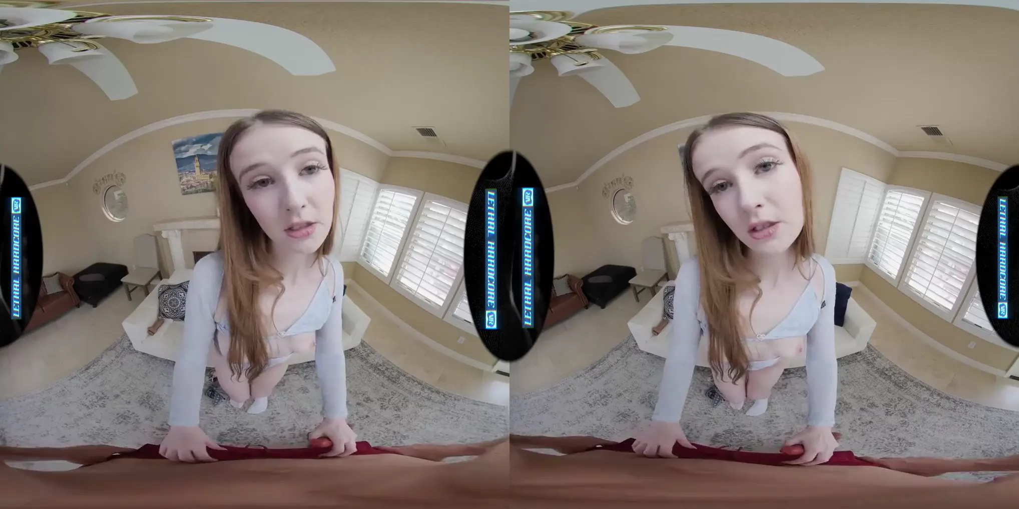 Moment at 06:20 in LETHAL HARDCORE VR - Long Legged Cutie ATHENA HEART Wants Dick Over Dildo