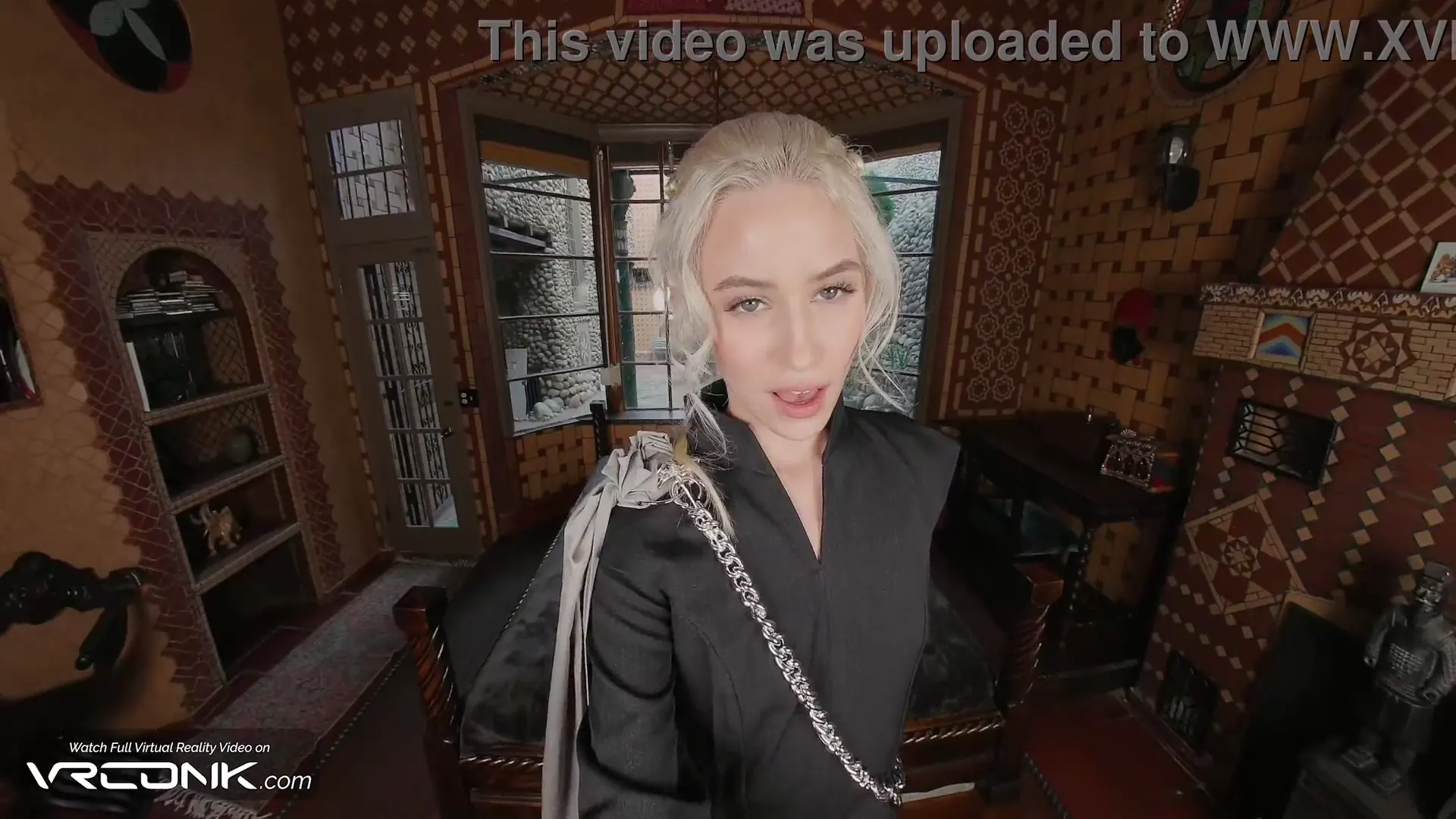 Moment at 02:27 in VR Conk: Skinny Blonde Daenerys Targaryen Sucks And Fucks In Game of Thrones Cospaly Parody pt.1