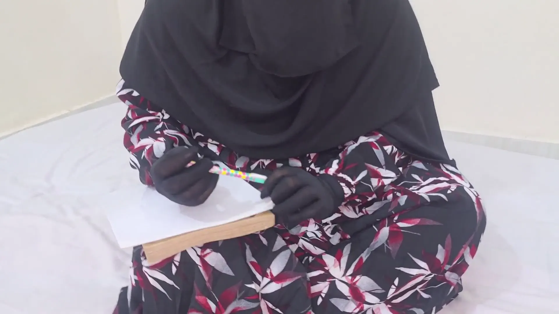 Moment at 02:43 in Video of teacher with female student goes viral.