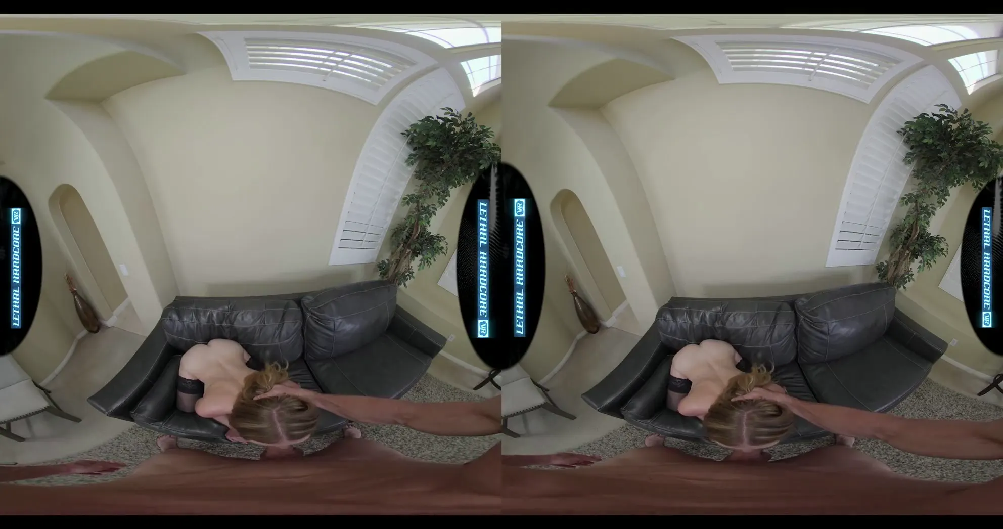 Moment at 08:41 in LETHAL HARDCORE VR - Cute Intern MYRA MOANS Seduces You For Promotion