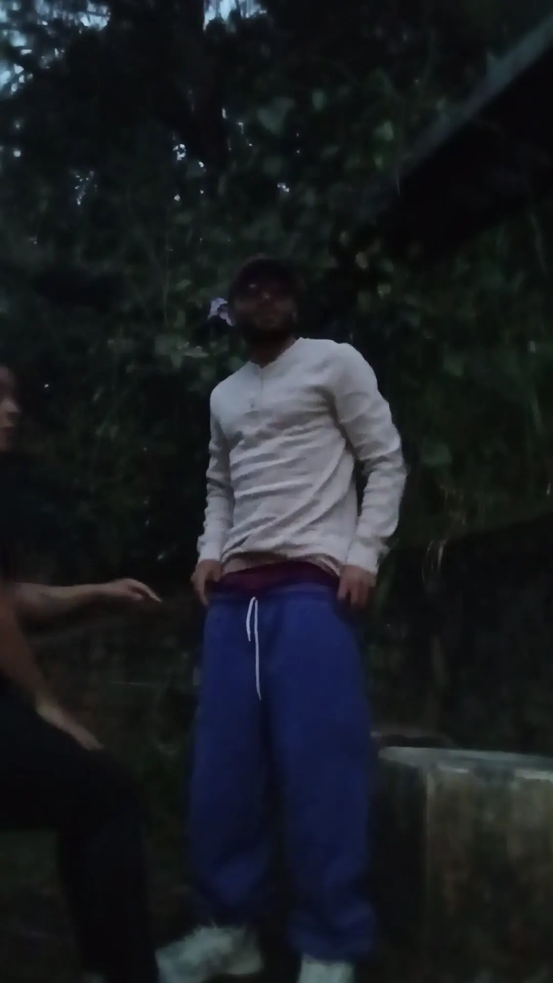 Moment at 01:25 in Outdoor deep throat preview