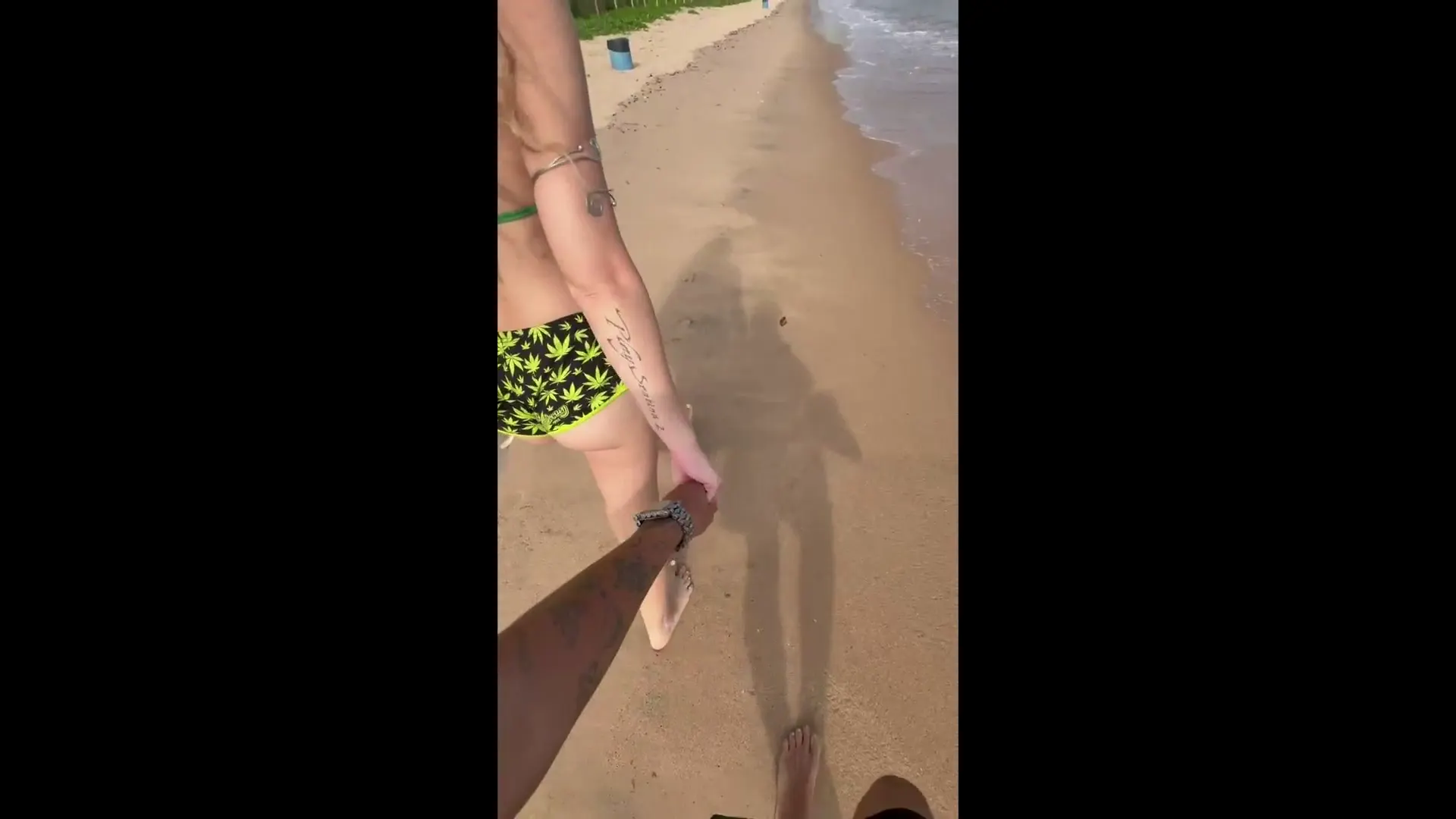 Selected keyframe at 00:00 from Couple having sex in public beach