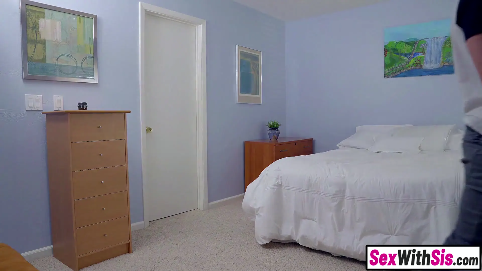Moment at 00:58 in Masturbating teen stepsister catches and fucks snooping stepbro