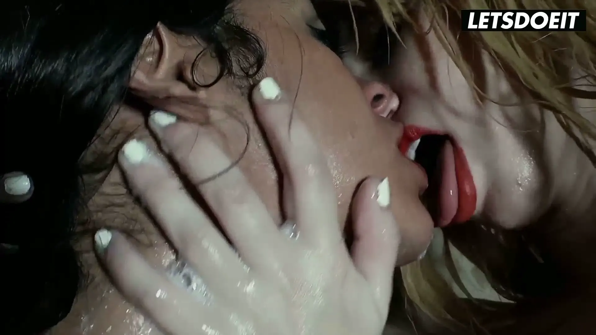 Moment at 02:23 in We Started Fucking Each Other'_s Faces in the Shower and Couldn'_t Stop... Then He Walked In and We Both Gagged His Cock