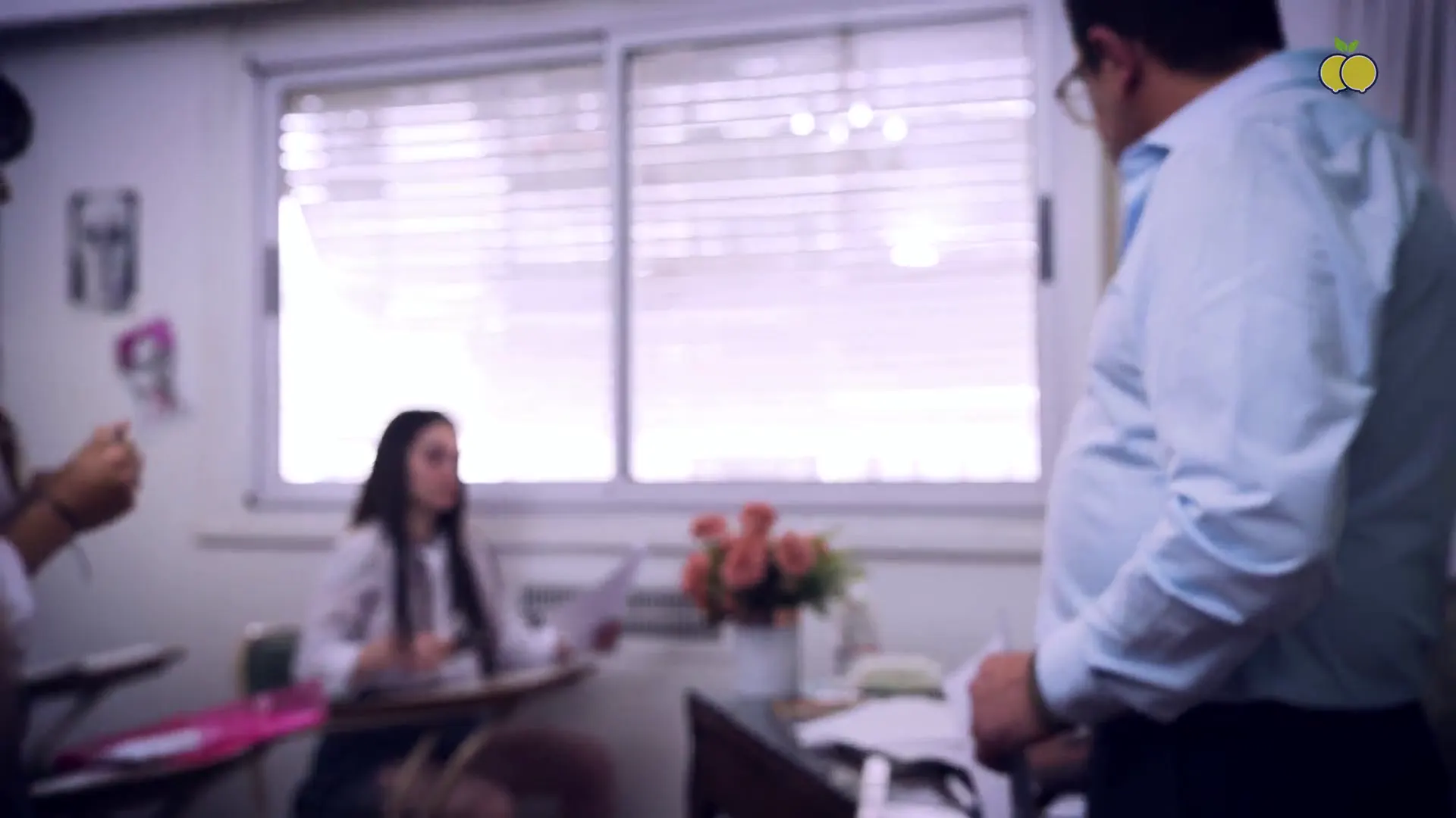 Moment at 10:29 in Limon Institute, Chapter 1: The math teacher teaches two female students how to share in a very peculiar way.