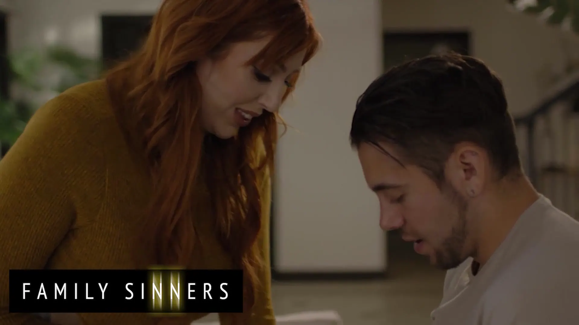 Moment at 02:42 in FAMILY SINNERS - Stepmom Interrupts Her Stepson While He&rsquo_s Masturbating And Gets Surprisingly Turned On