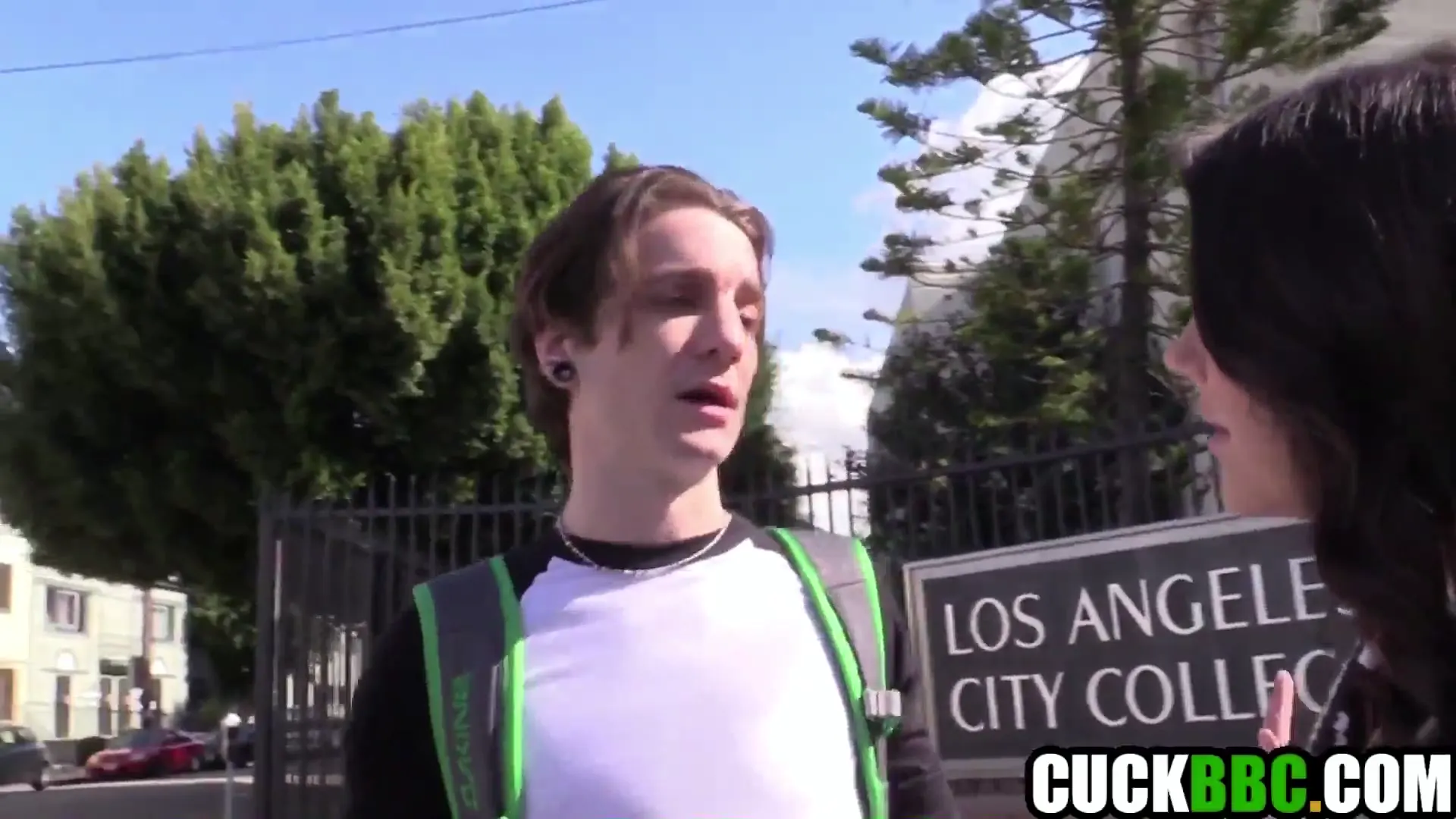 Moment at 01:20 in Cuck Student Humiliated By Black Professor Fucking His Crush