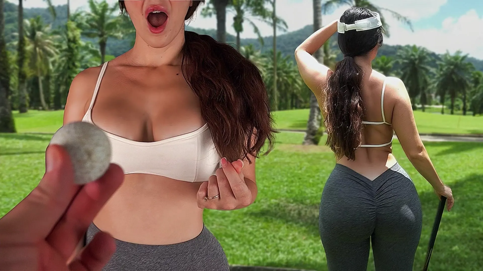 Moment at 12:10 in Easy pick up fitness girl in leggings ! Huge Creampie and Rough fuck