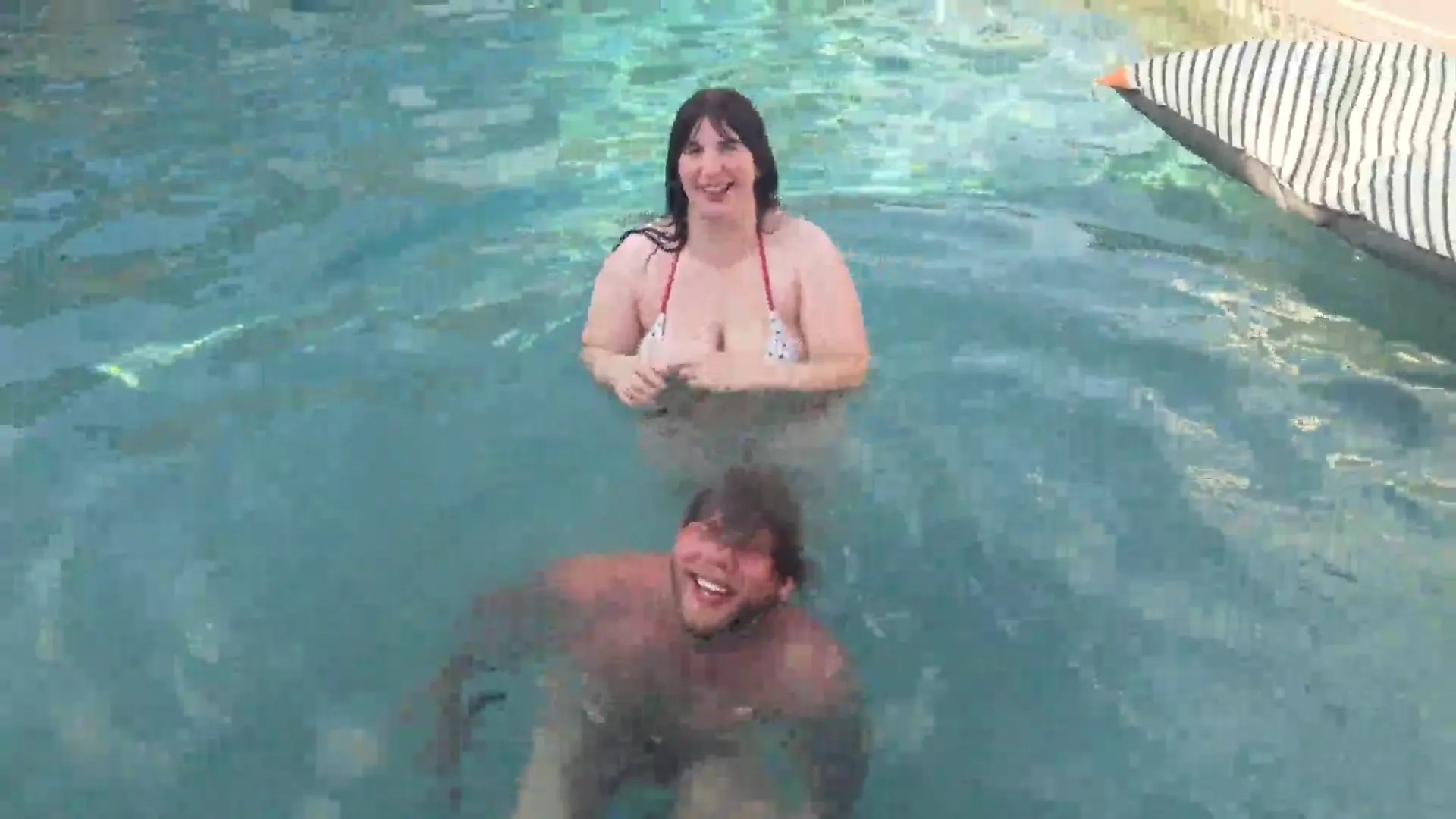 Moment at 06:27 in Blowjob &amp_ Ass Eating in the Pool - BBW Gets Big Booty Licked - Paige Steele, Steve Rickz