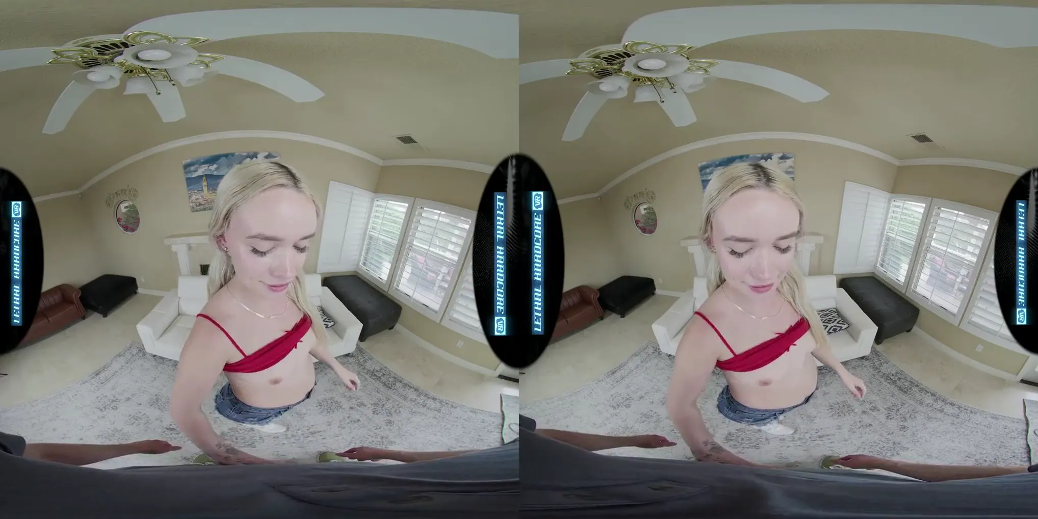 Moment at 03:07 in LETHAL HARDCORE VR - Cute Stepsister Fucks You For Festival Tickets