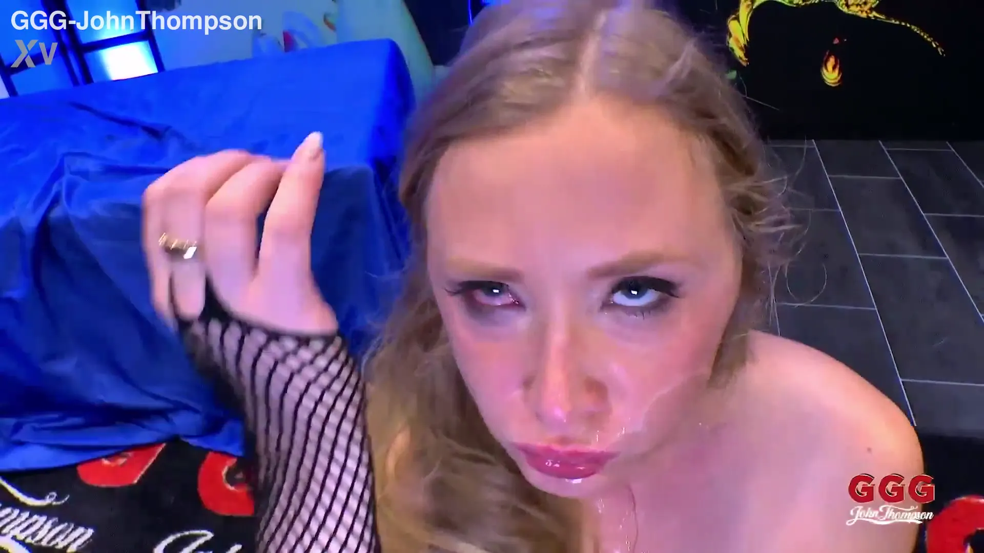 Moment at 00:26 in GGG JOHN THOMPSON - COCK-HORNY GIRSL AND THEYR FIRST GANGBANG