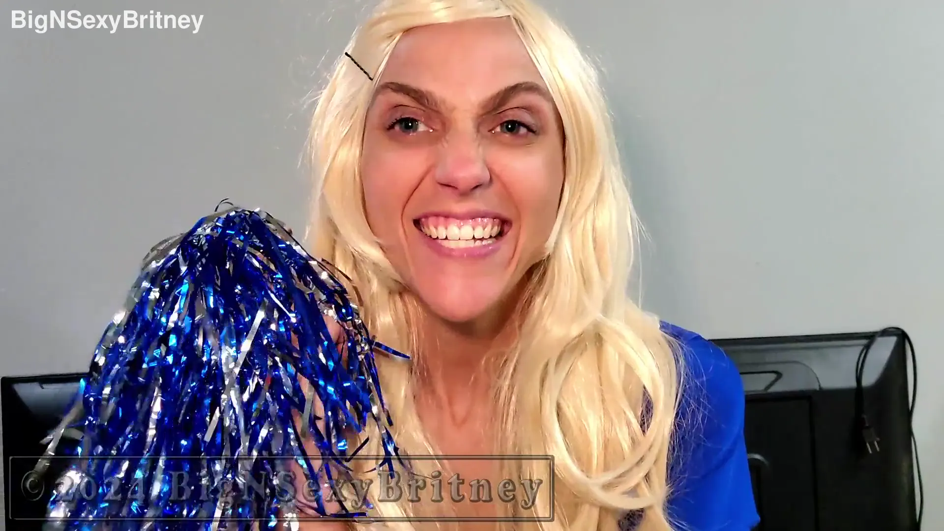 Moment at 00:18 in Big N Sexy Britney - Cheerleader - Blowjob AND ANAL! - Promo Video (1 Min SFW Teaser)