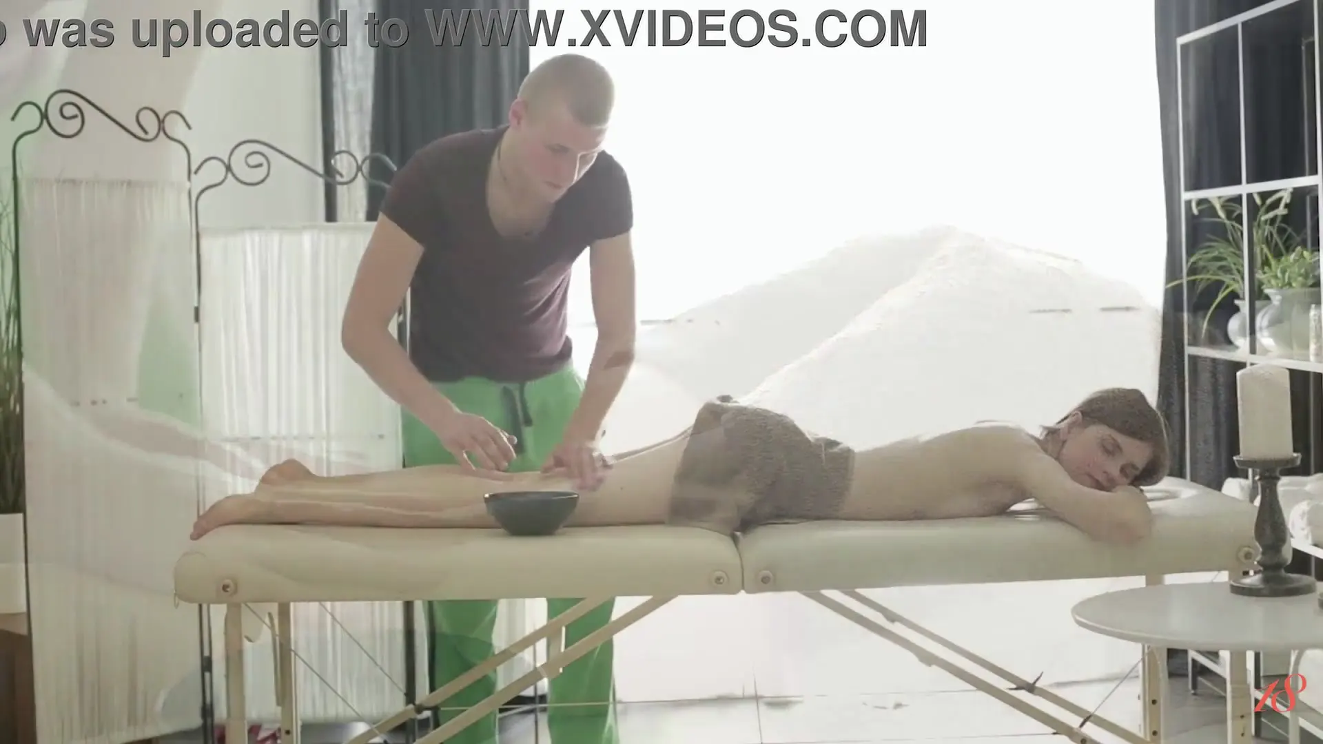 Moment at 04:40 in Vixen gets Anally Spooned on the Massage Table