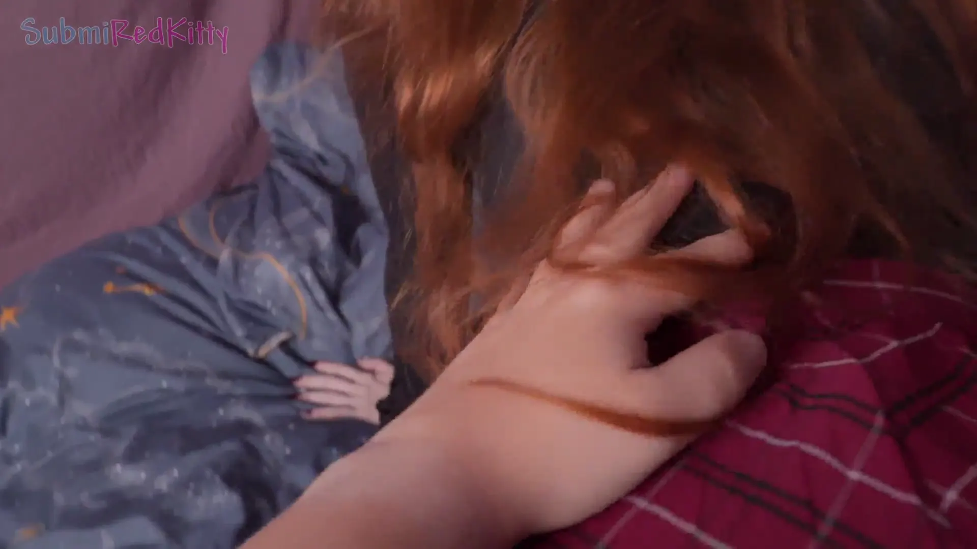 Moment at 01:18 in Sex with a cute redhead in a plaid skirt ending with a load in her mouth